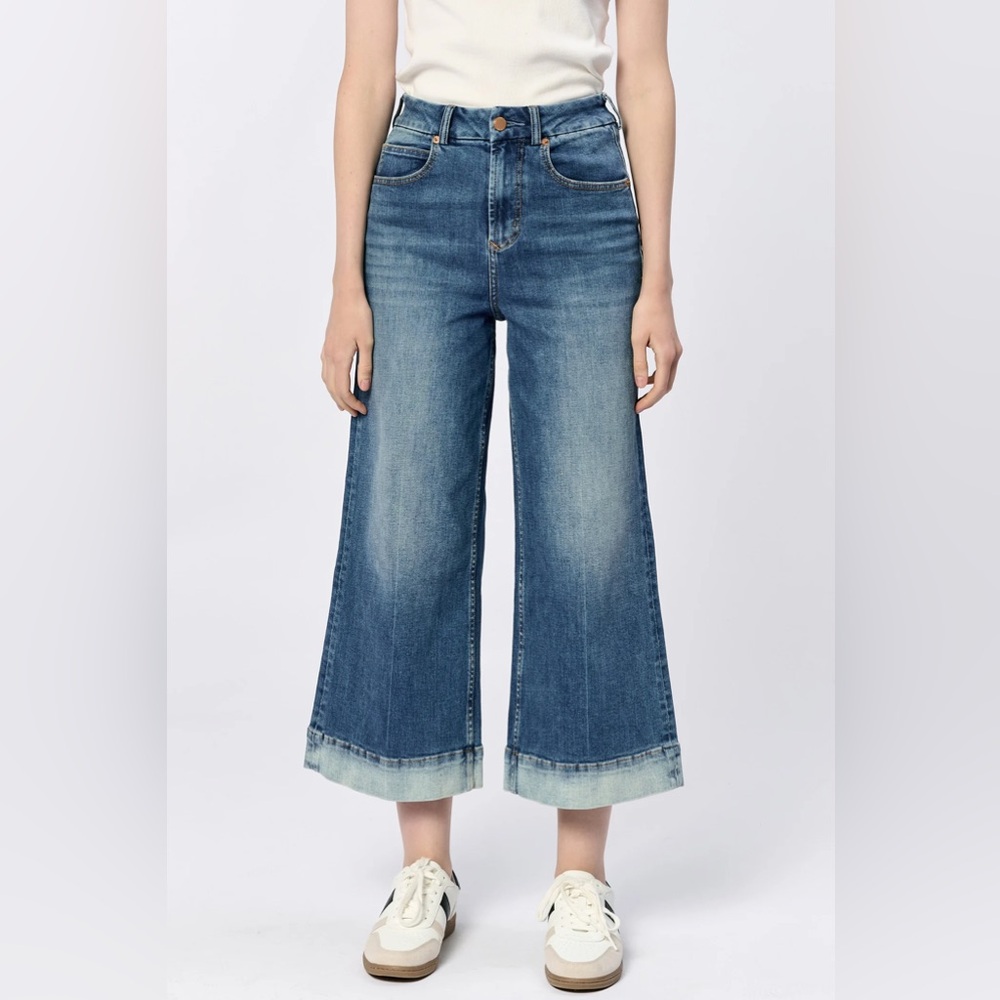 DEAR JOHN Audrey High Rise Faded Wide Leg Jeans size 33